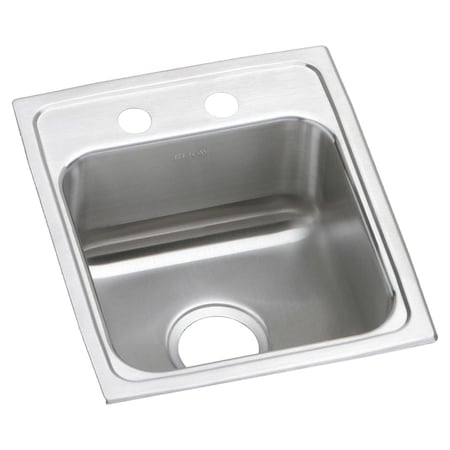 Elkay Lustertone Stainless Steel 15 X 17-1/2 X 6 Single Bowl Top Mount Ada Sink LRADQ1517602